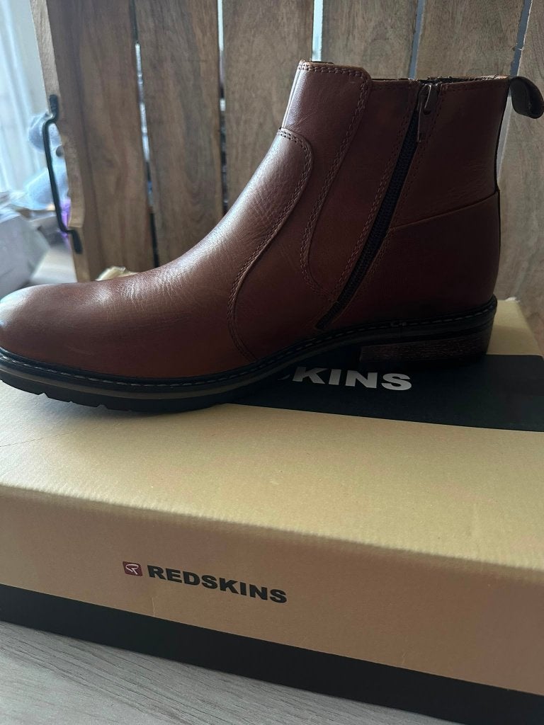 Redskins Elster S491 Cognac Leren Chelsea Boots – Maat 45, Bruin, Boots, Nieuw, Ophalen of Verzenden