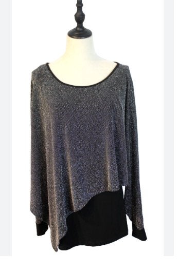Joseph Ribkoff prachtig chique zwart/glitter tuniek mt 38/M