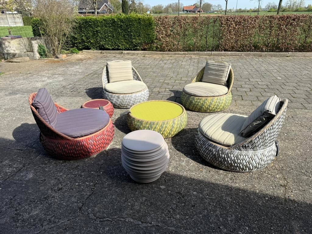 Dedon Dala lounge tuinset NP €16.600,-, Ophalen of Verzenden, Zo goed als nieuw, Bank, Loungeset