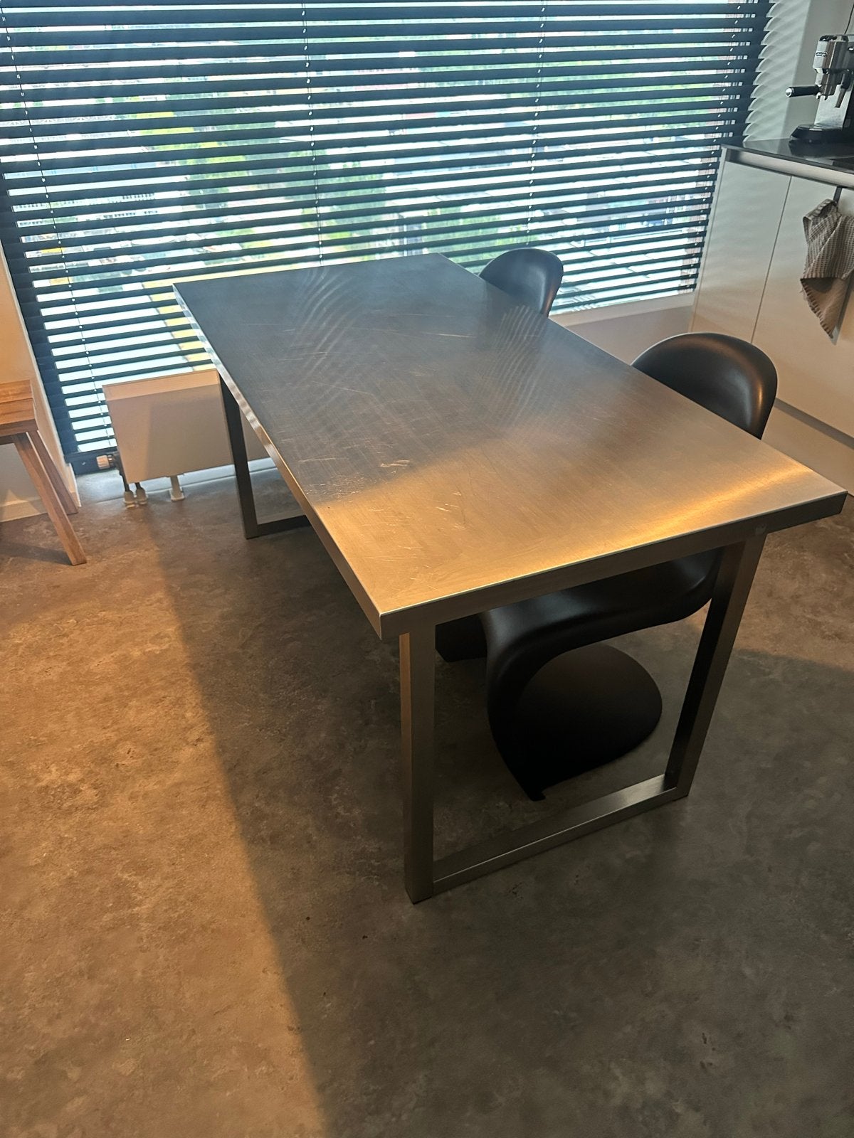 Tafel RVS (Ikea) 1.50x75, Ophalen, Gebruikt, 100 tot 150 cm, 50 tot 100 cm