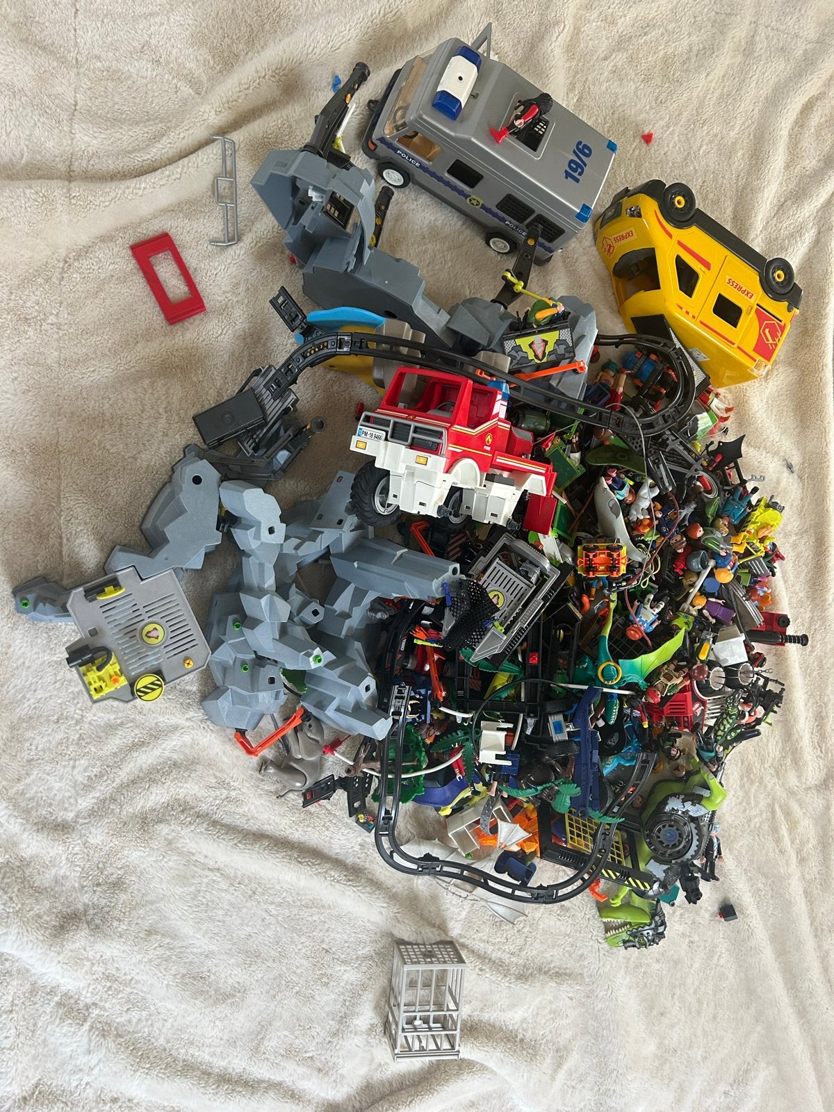 Grote partij Playmobil en diverse speelgoedvoertuigen, Kinderen en Baby's, Ophalen, Gebruikt, Jongen of Meisje