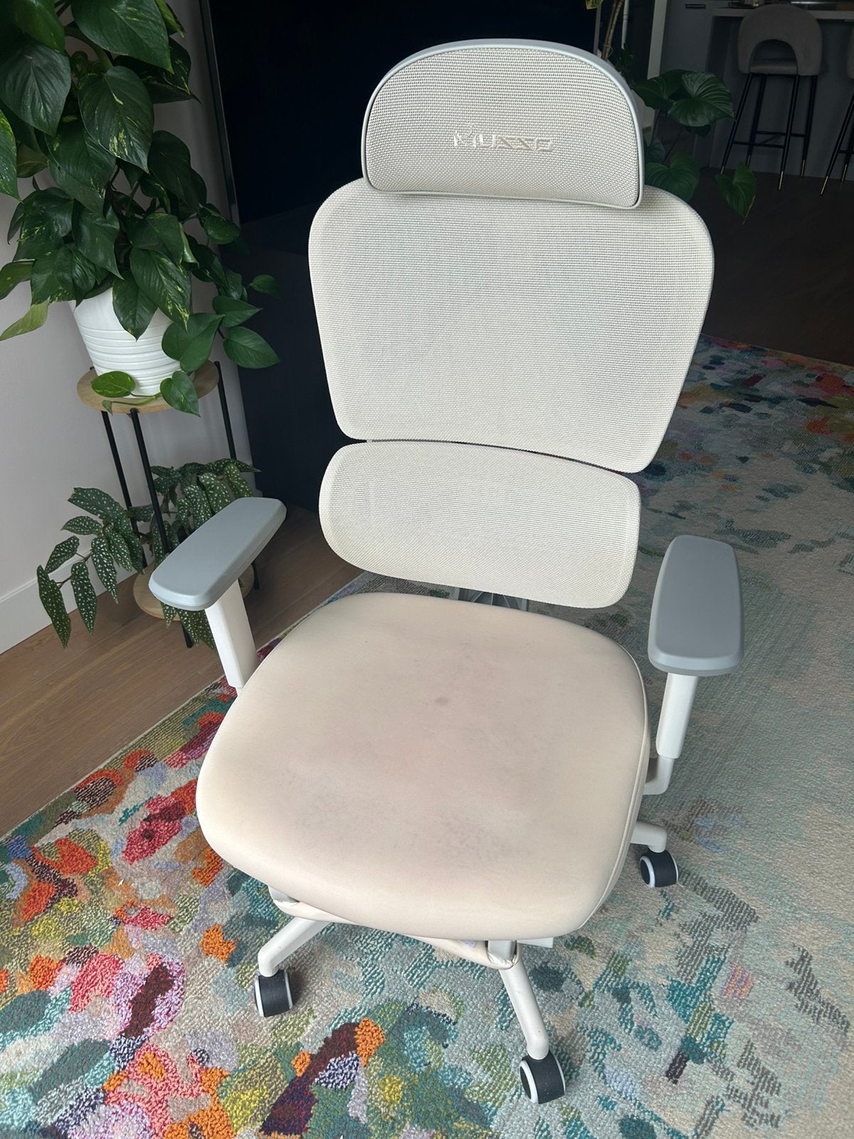 MUSSO Ergonomic Office Chair - Cream, Ophalen, Gebruikt, Wit, Bureaustoel