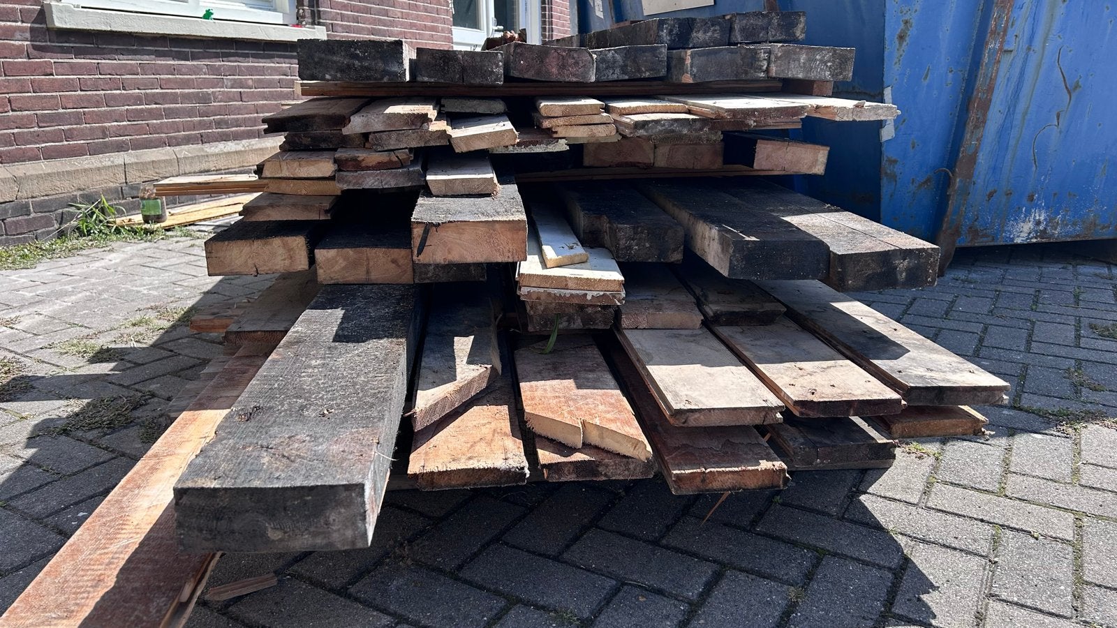 Oude vloerbalken 4,50-4,60m x 6,5cm x 16,5cm, Doe-het-zelf en Verbouw, Hout en Planken, Ophalen, Gebruikt, Balk, Overige houtsoorten