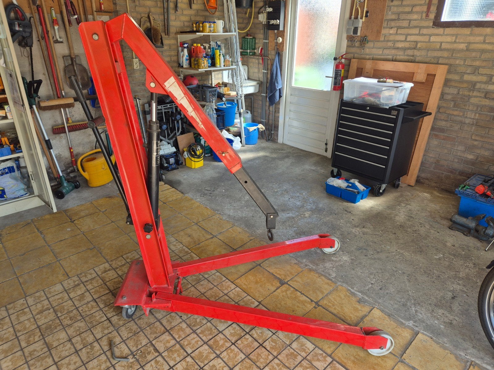 Opvouwbare Motorheftafel / Werkplaatskraan 500 kg, Ophalen