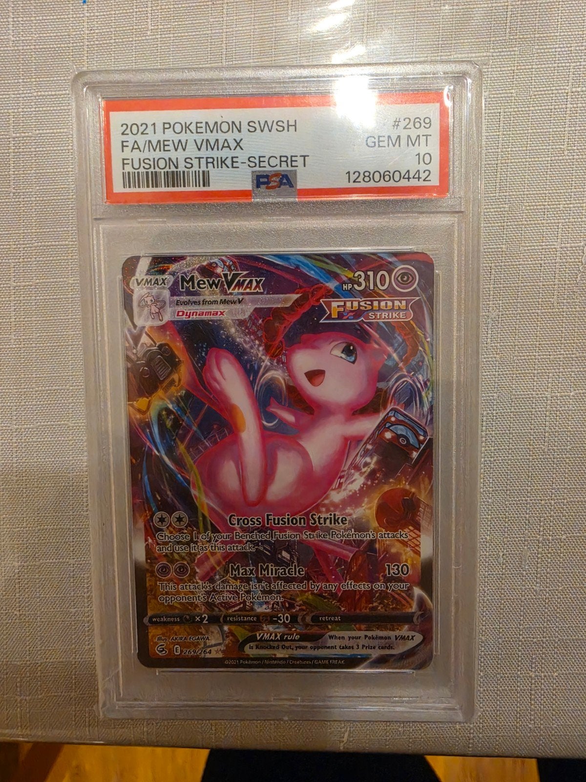 Pokemon PSA Slabs - Mega Lucario EX, Greninja EX, Mew VMAX, Ophalen of Verzenden, Zo goed als nieuw, Meerdere kaarten, Foil
