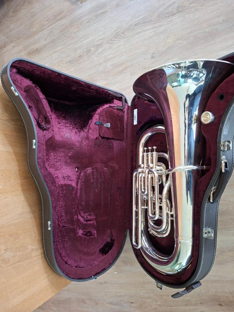 Besson Sovereign 981 Es Bas (1991) met koffer en mondstuk, Muziek en Instrumenten, Ophalen of Verzenden