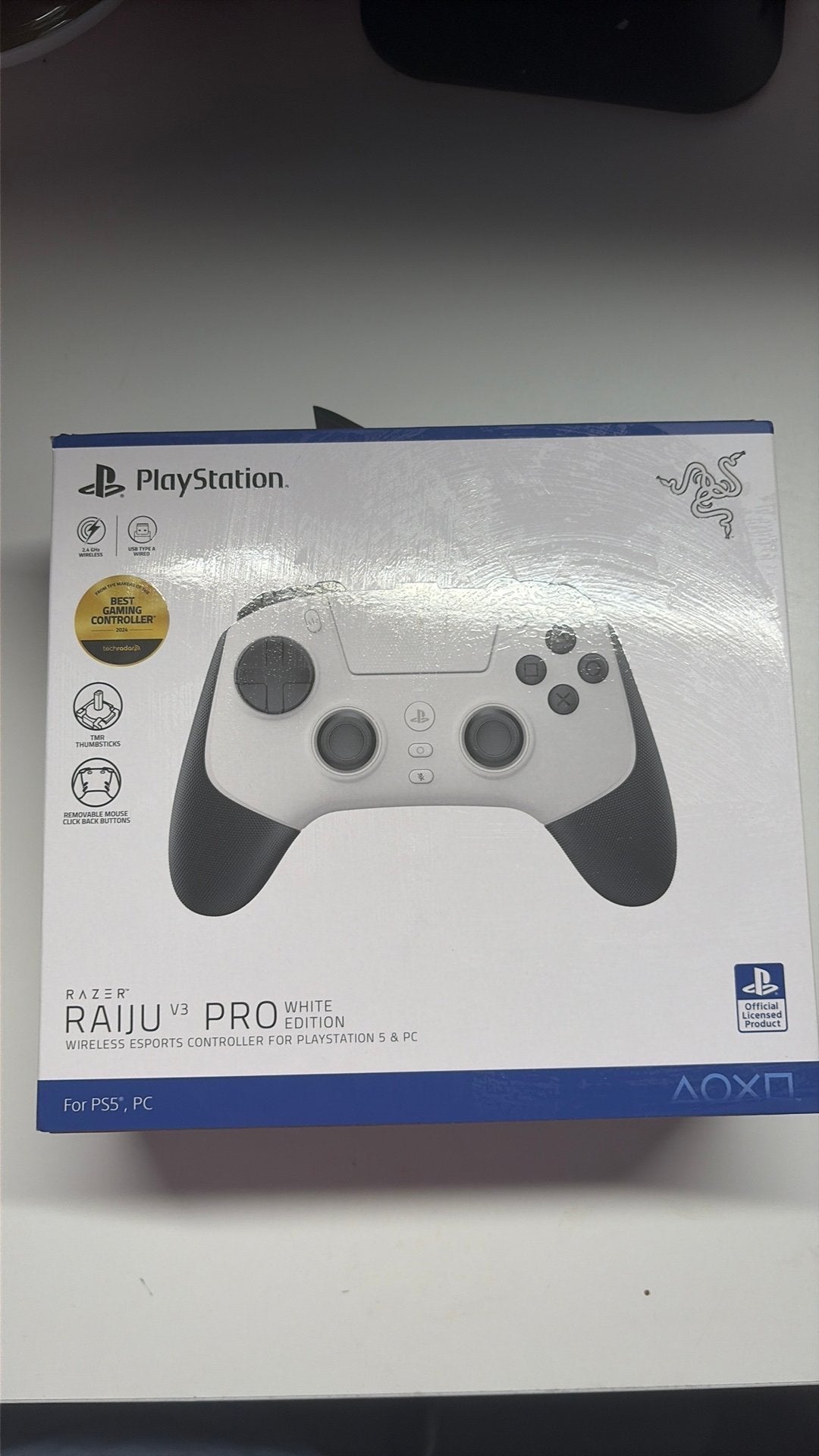 Razer Raiju V3 Pro Wit PS5/PC – Compleet – Zo goed als nieuw, Spelcomputers en Games, Ophalen, Zo goed als nieuw, Controller, PlayStation 5