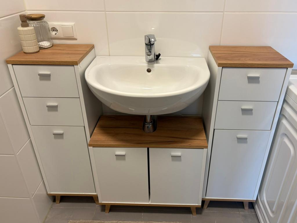 Badkamer kasten, Huis en Inrichting, Ophalen, (Half)hoge kast, Minder dan 50 cm, Zo goed als nieuw
