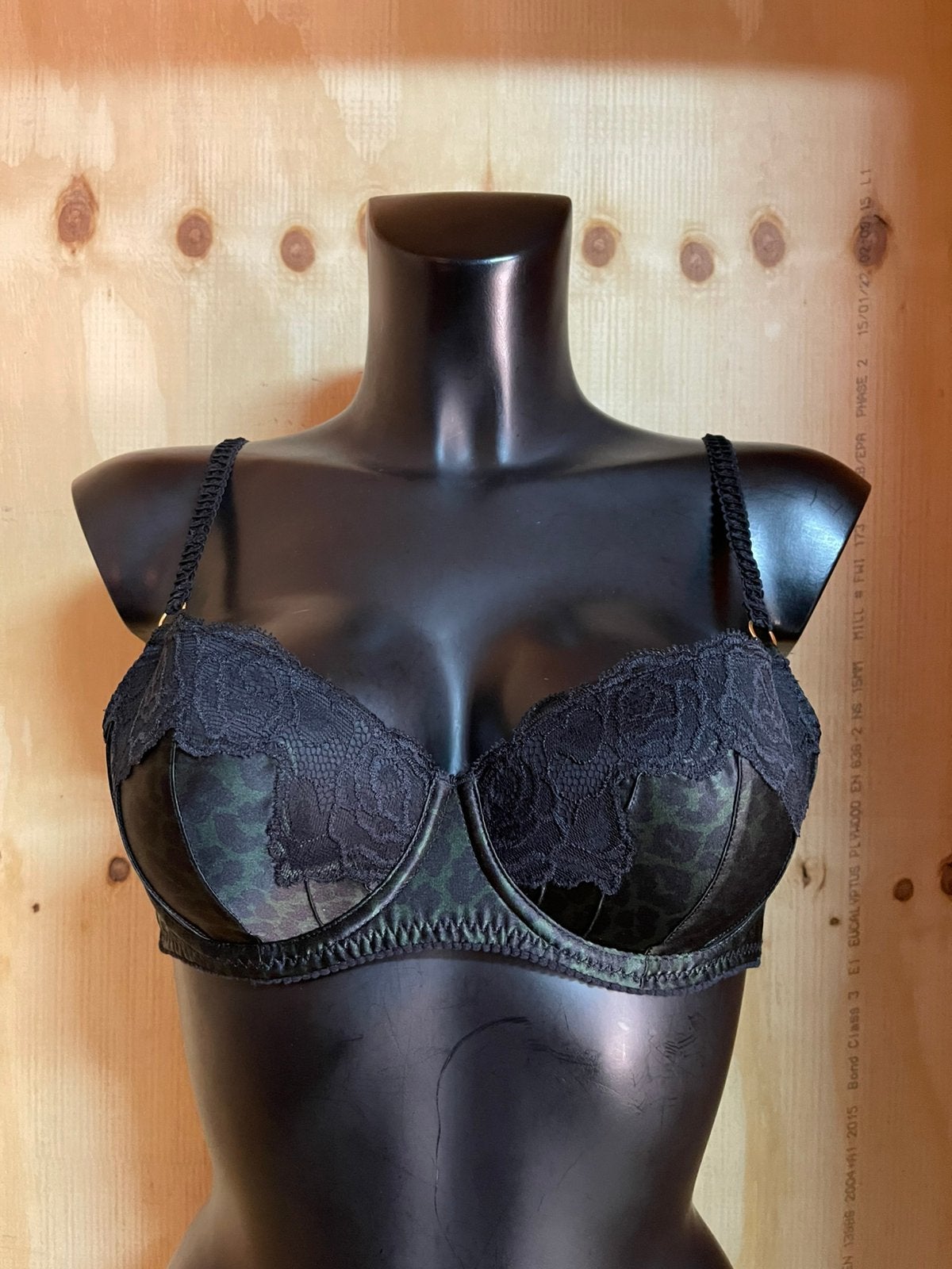 Stella mc cartney balconet bh 80b - 75c - 80c - 75e leopard, Verzenden, Groen, BH