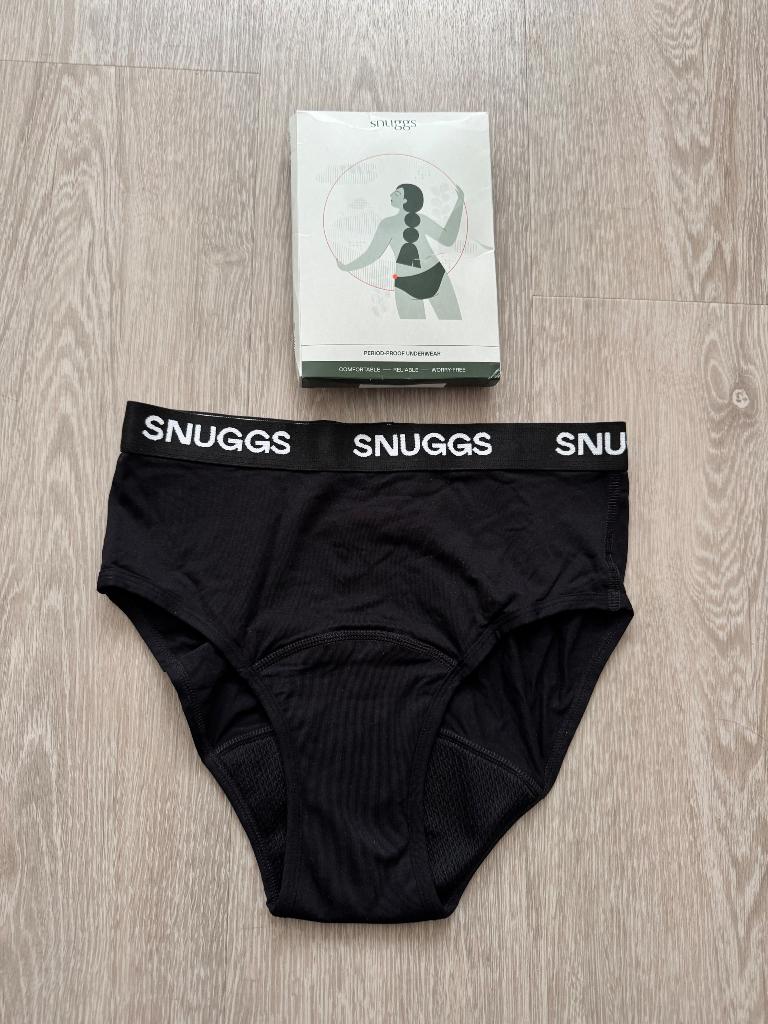 Snuggs hugger zwart menstruatie ondergoed maat M (nieuw), Snuggs, Verzenden, Zwart, Slip