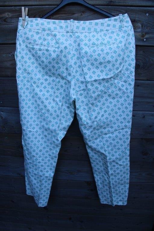 Broek creme/ turquise Pedro del Hierro mt 42 Vaste prijs, Beige, Maat 42/44 (L), Ophalen of Verzenden, Zo goed als nieuw