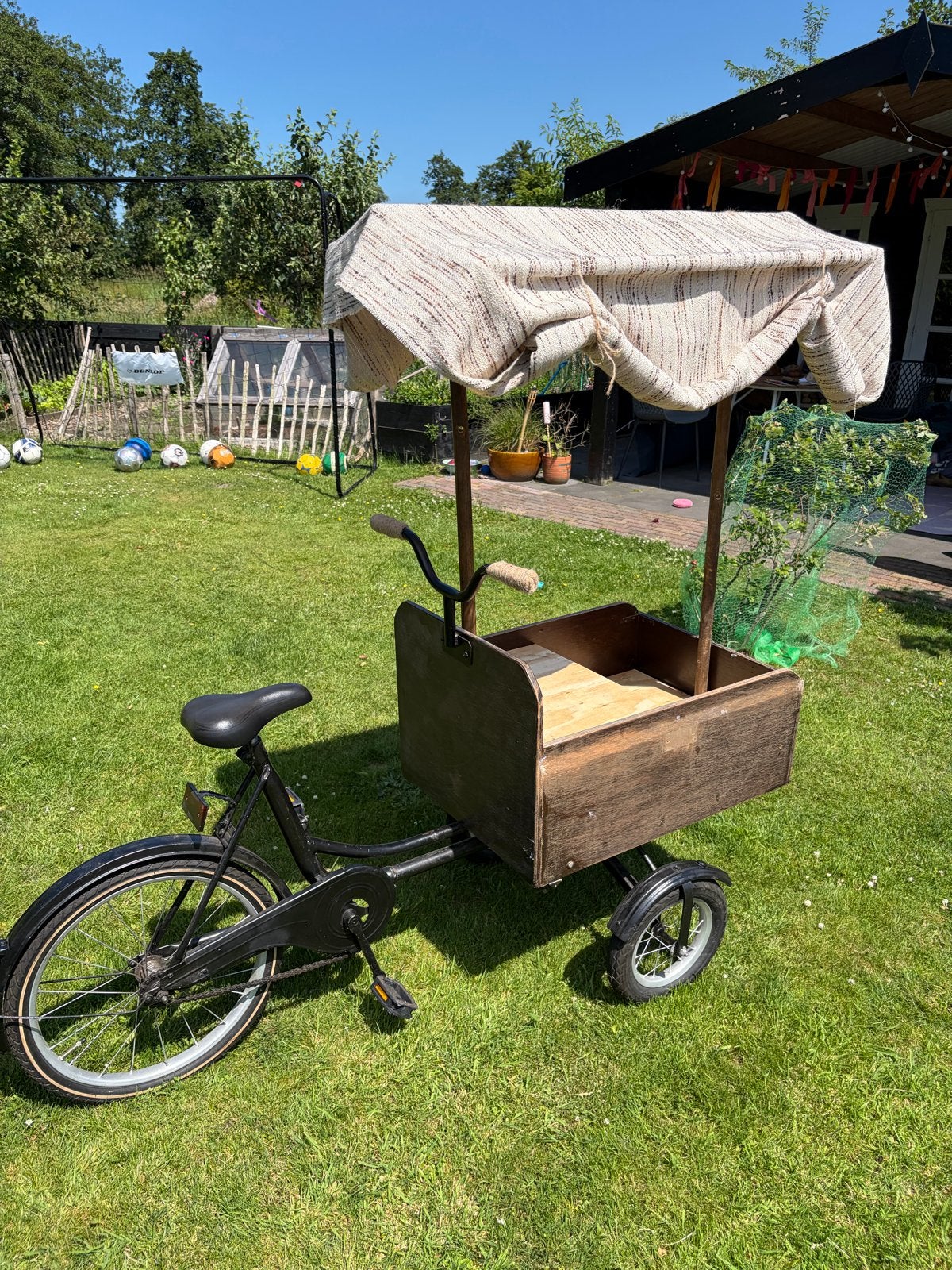 Bakfiets te huur voor optochten, bruiloften en evenementen, Terugtraprem, Gebruikt, Ophalen, Overige merken