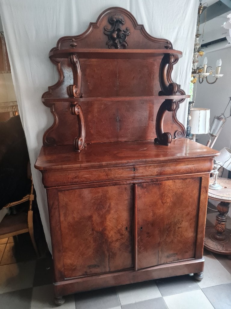 Antieke Franse Bonheur in mahonie hout, Ophalen