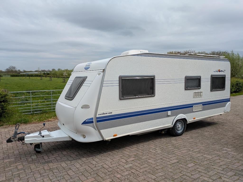 Caravan Hobby 540 UL De Luxe Easy, mover, airco, voortent, Caravans en Kamperen, 2 aparte bedden, Rondzit, Hobby, Particulier