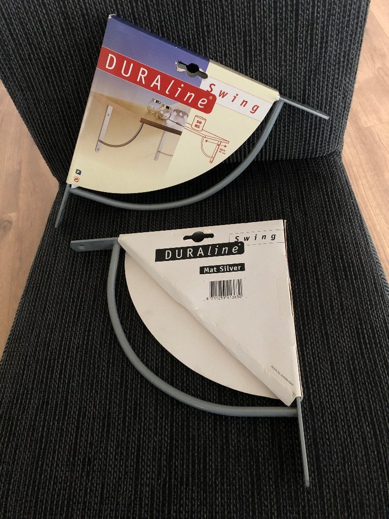 2st. Duraline plankdrager swing (z.g.a.n) nog in verpakking, Huis en Inrichting, Woonaccessoires | Wandplanken en Boekenplanken