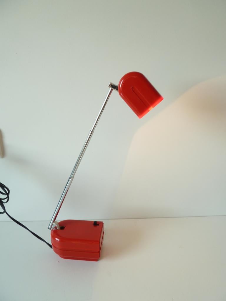 vintage lamp retro 70-ies 60-ies bureau space age schaarlamp, Huis en Inrichting, Lampen | Tafellampen, Ophalen of Verzenden, Metaal