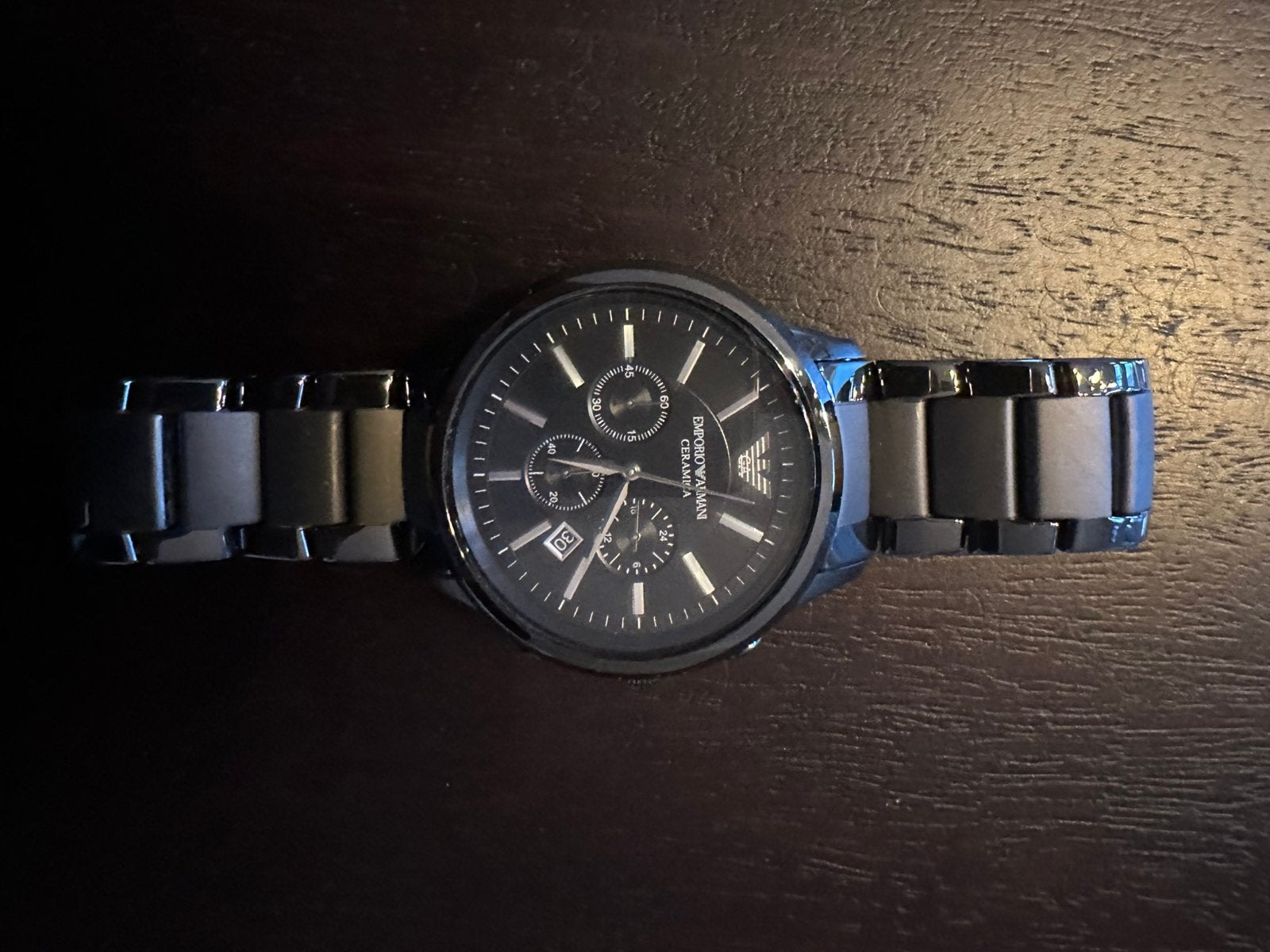 Emporio Armani horloge AR1461, Staal, Staal, Polshorloge, Zo goed als nieuw