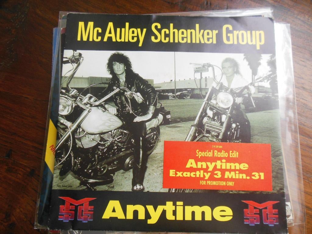single mcauley schenker group anytime 45rpm vinyl record 7'', 7 inch, Single, Ophalen of Verzenden, Zo goed als nieuw