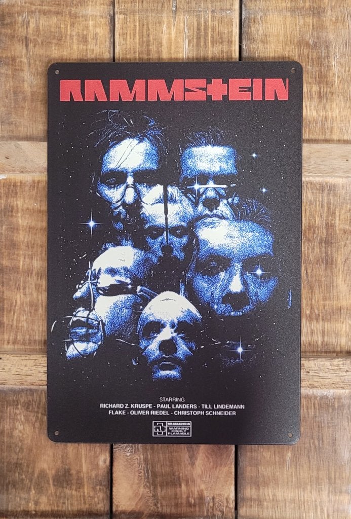 Rammstein gezichten reclamebord van metaal wandbord deco, Verzamelen, Info@deconoord.nl, Deco Noord, Nieuw, Ophalen of Verzenden