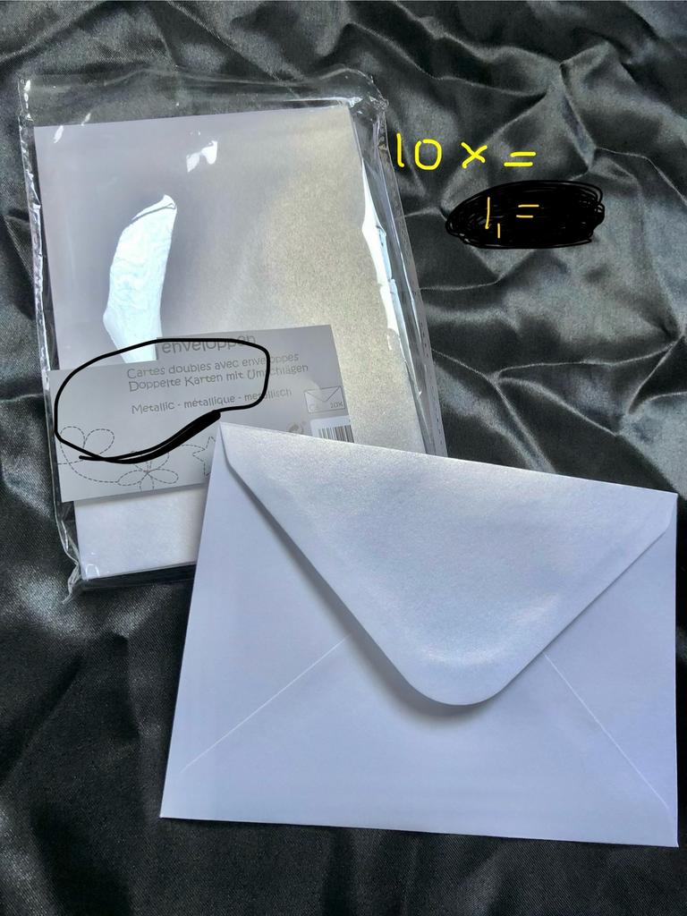 10 enveloppen nw metalic wit, Diversen, Schrijfwaren, Ophalen of Verzenden, Nieuw