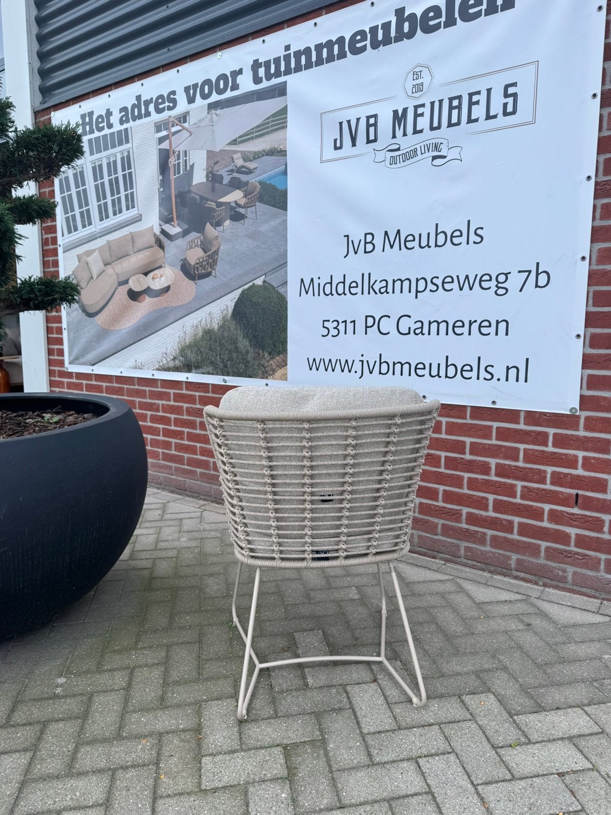 4 Seasons outdoor fabrice dining stoel latte, Tuin en Terras, Ophalen of Verzenden, Zo goed als nieuw