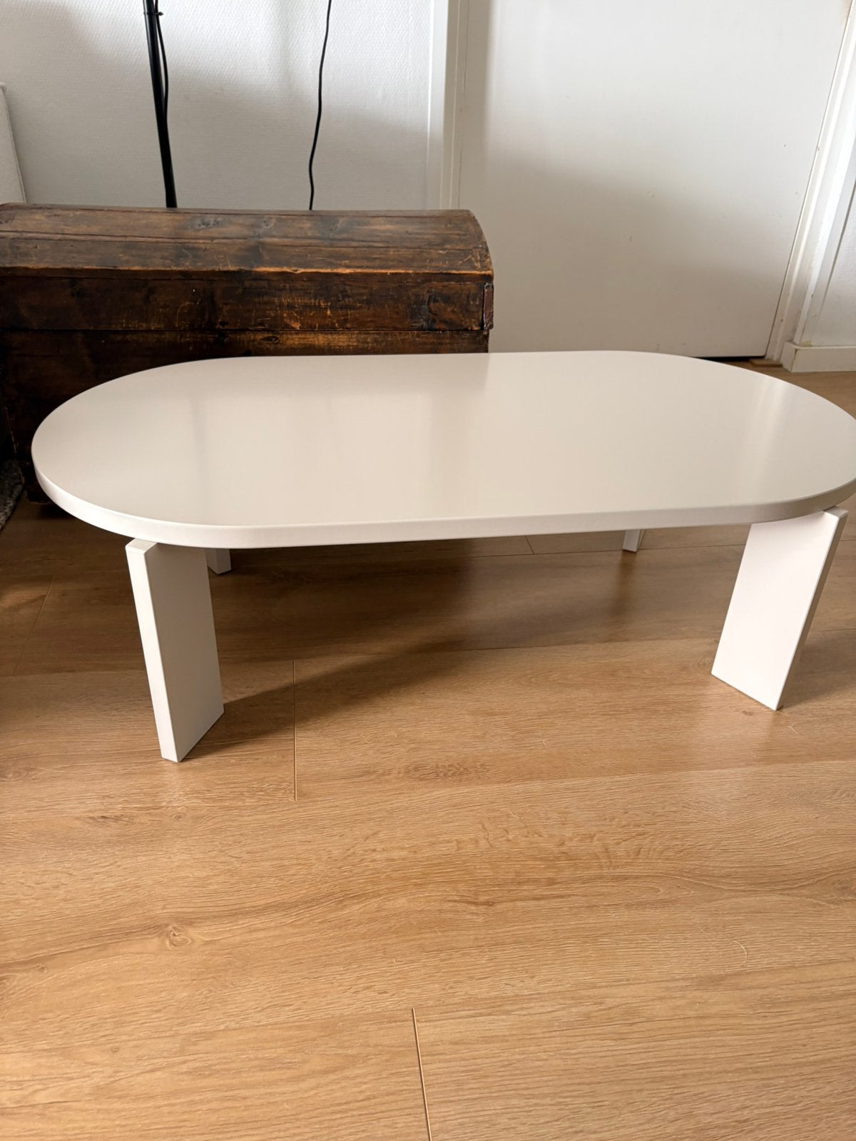H&M Home salontafel taupe, Ophalen, 100 tot 150 cm, 50 tot 100 cm, Zo goed als nieuw