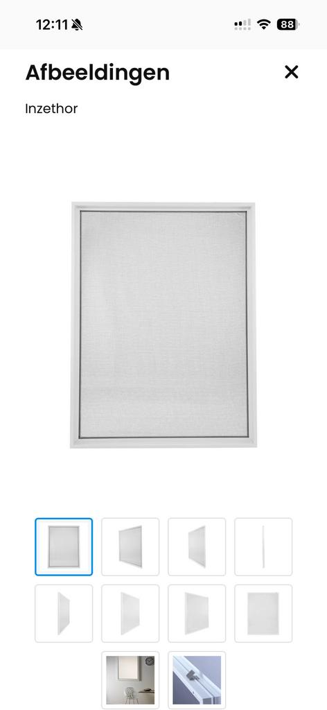 Inzethor 9010 voor een 83x65,5 draaikiepraam, Doe-het-zelf en Verbouw, Deuren en Horren, Ophalen, Nieuw, Minder dan 200 cm
