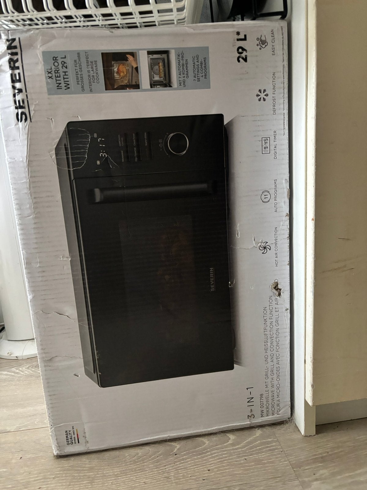 Severin 3-in-1 Combimagnetron 29L – NIEUW in doos (MW 7798), Ophalen of Verzenden, Zo goed als nieuw, Grill