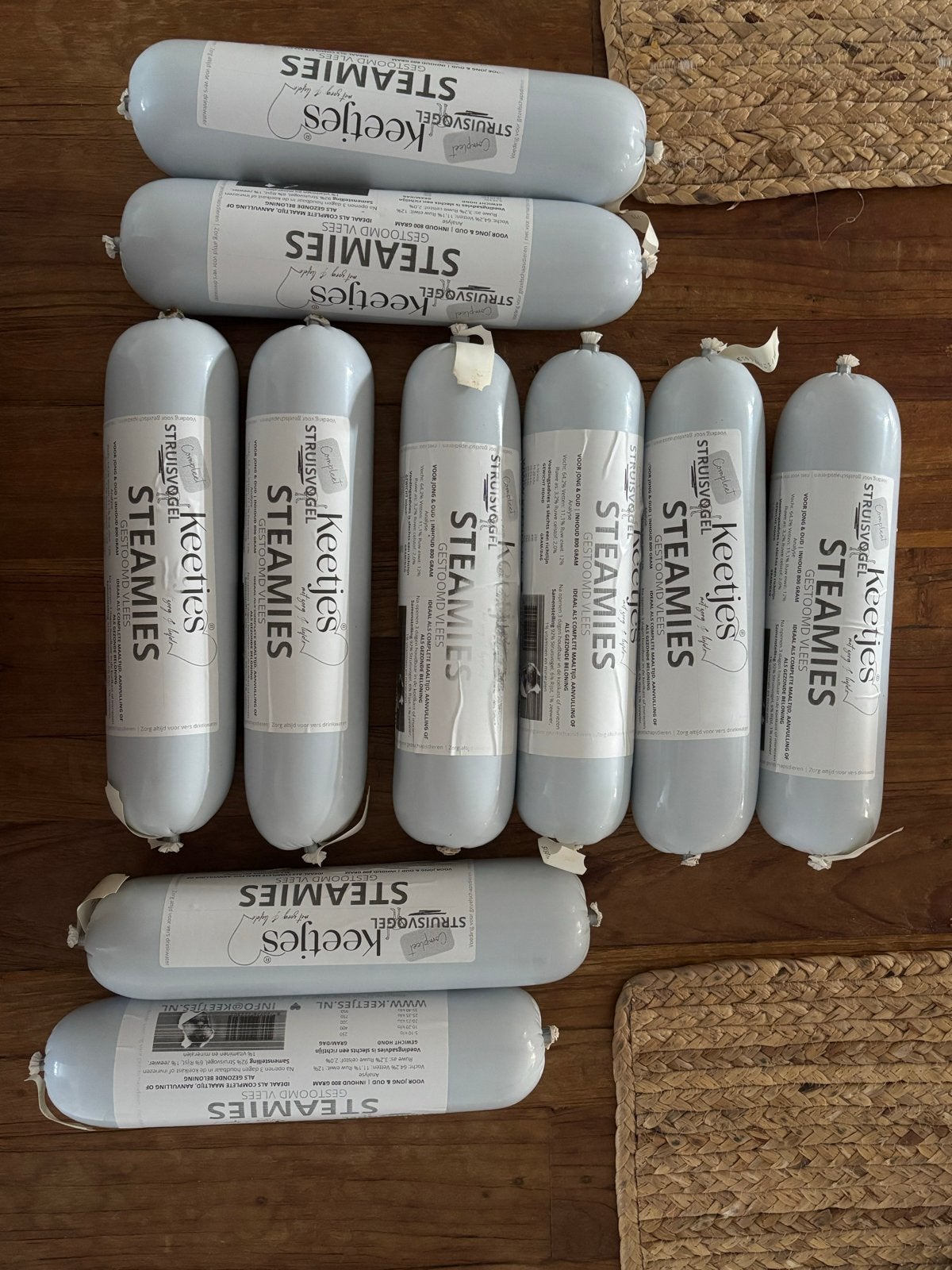 Keetjes steamies - struisvogel gestoomd vlees/houdbare worst, Dieren en Toebehoren, Dierenvoeding, Ophalen of Verzenden, Hond