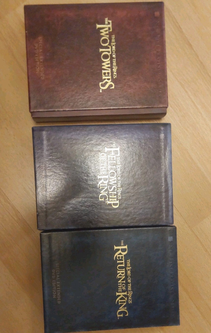 3x dvd box Lord of the rings, Ophalen of Verzenden, Zo goed als nieuw, Boek of Poster