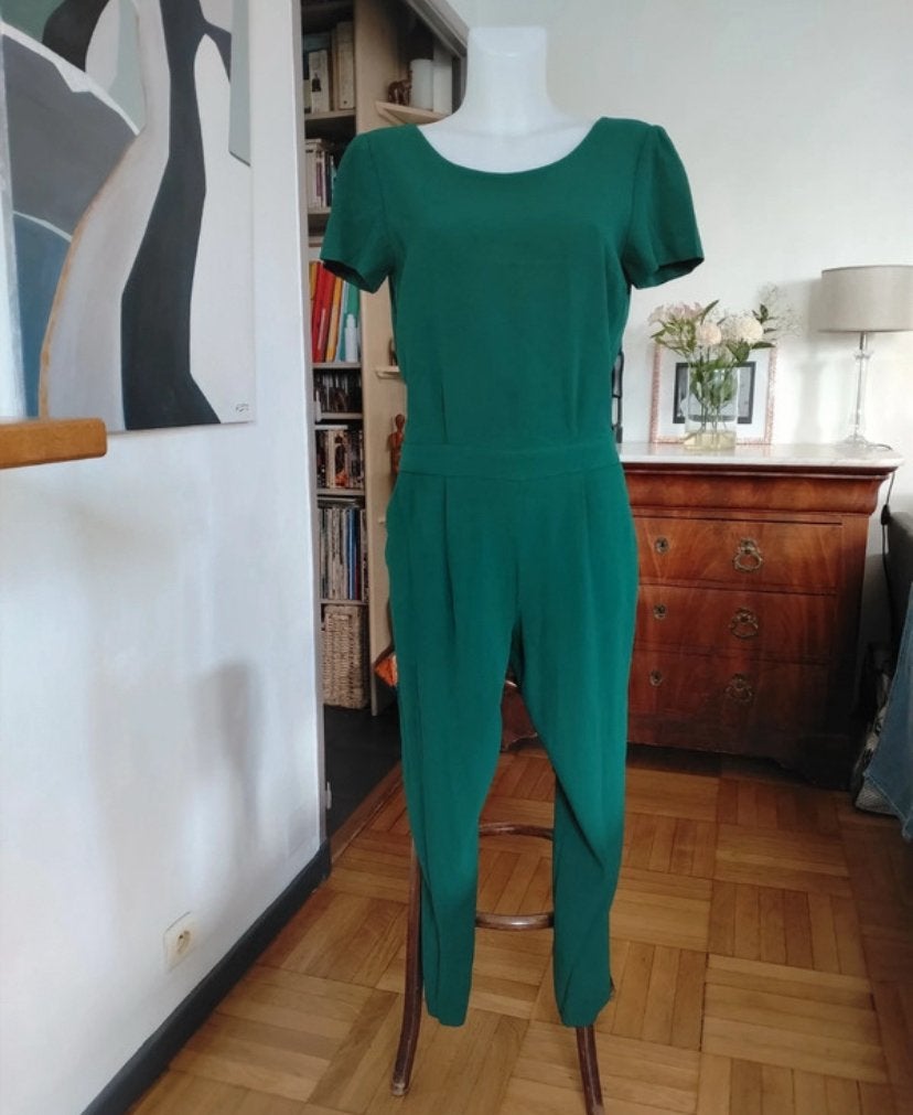 Sézane jumpsuit groen maat 40, Ophalen of Verzenden, Zo goed als nieuw, Maat 38/40 (M), Groen