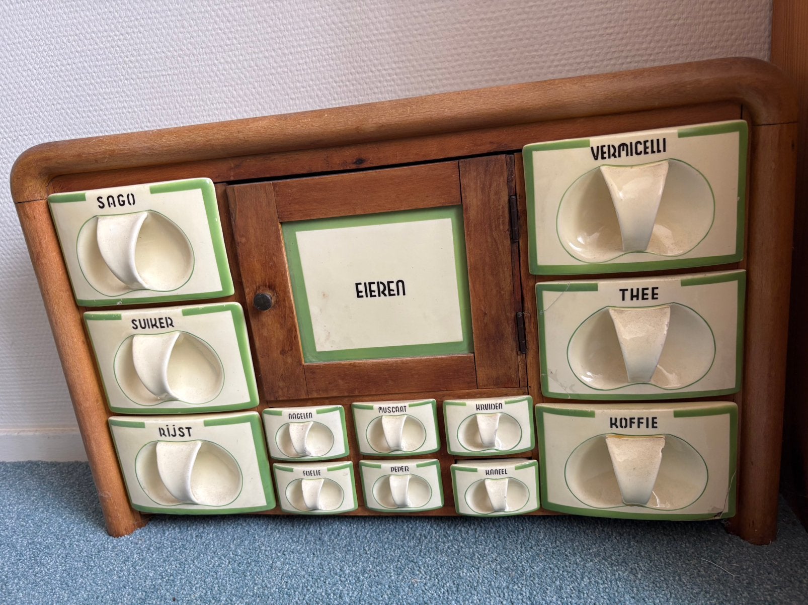 Brocante eierrek kruidenrek kruidenkast, Ophalen, Gebruikt