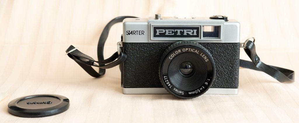 Petri Starter in originele lederen hoes, Ophalen of Verzenden, Zo goed als nieuw, Compact, Overige Merken