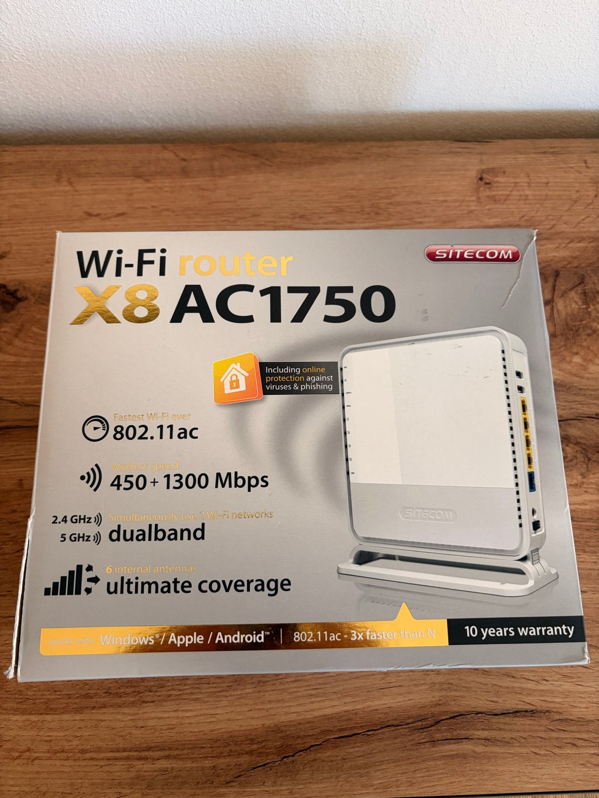 Sitecom X8 AC1750 Wi-Fi Router Dualband, Ophalen of Verzenden, Zo goed als nieuw, Router