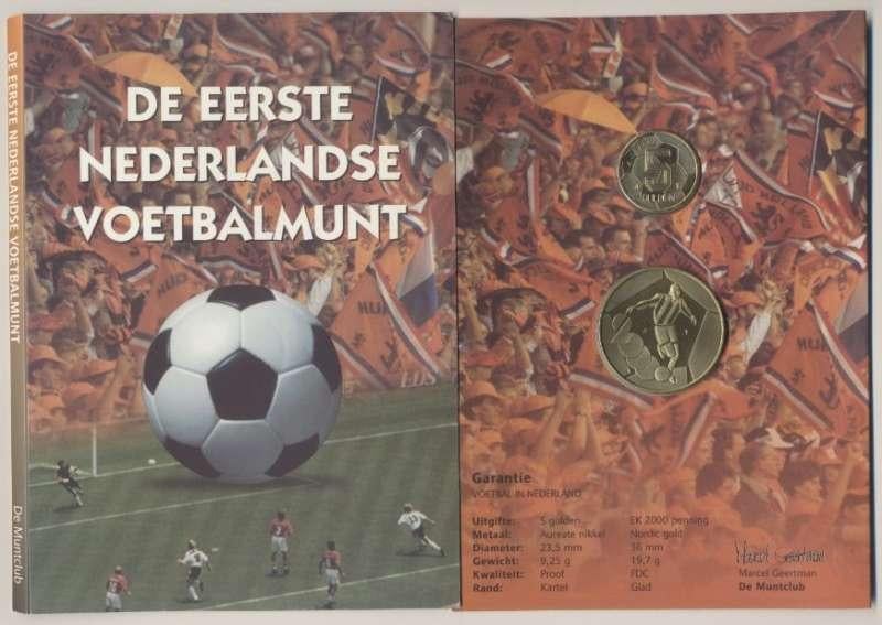 Nederland eerste voetbalmunt set 2000, Ophalen of Verzenden, Koningin Beatrix, Overige waardes, Losse munt