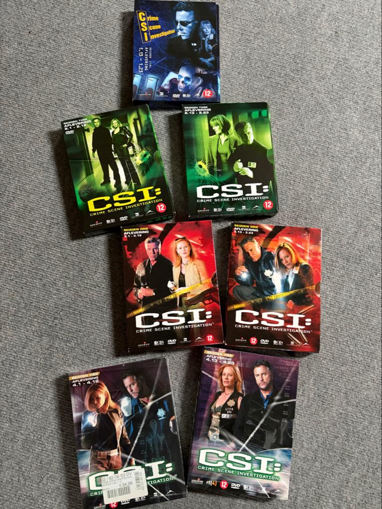 CSI: Crime Scene Investigation DVD Boxsets Seizoen 1-4, Gebruikt, Boxset, Drama, Ophalen of Verzenden