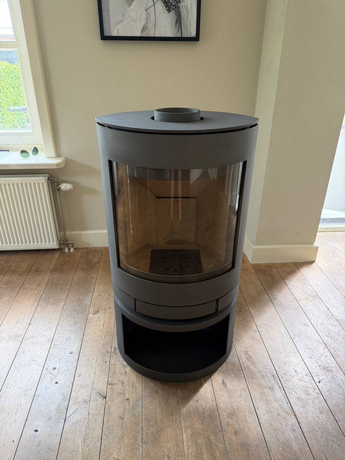 Skantherm Emotion S 5kW Draaibaar Houtkachel Vrijstaand, Houtkachel, Ophalen of Verzenden, Zo goed als nieuw, Vrijstaand