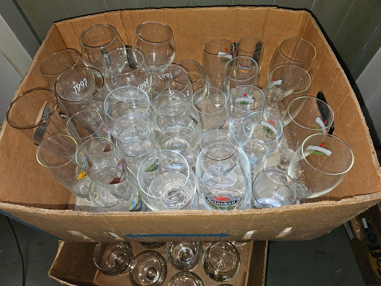 mooie partij heineken glazen, Verzamelen, Ophalen, Zo goed als nieuw, Glas of Glazen, Heineken