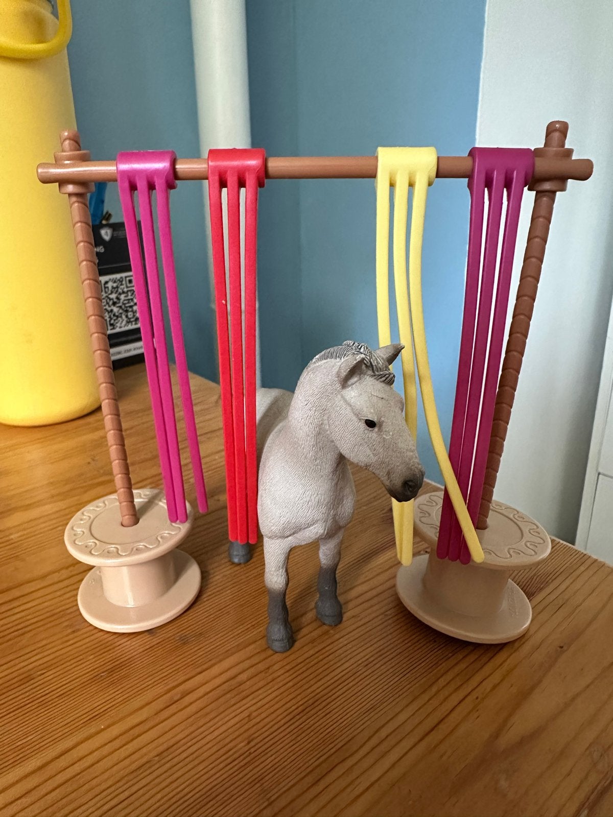 Schleich paard met obstakel gordijn, Ophalen of Verzenden, Zo goed als nieuw, Jongen of Meisje