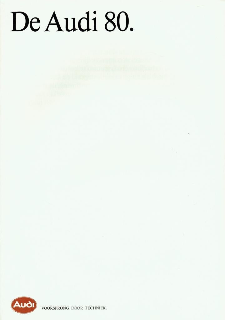 Folder Audi 80 (Belgische uitgave - 1989), Boeken, Auto's | Folders en Tijdschriften, Gelezen, Audi, Verzenden