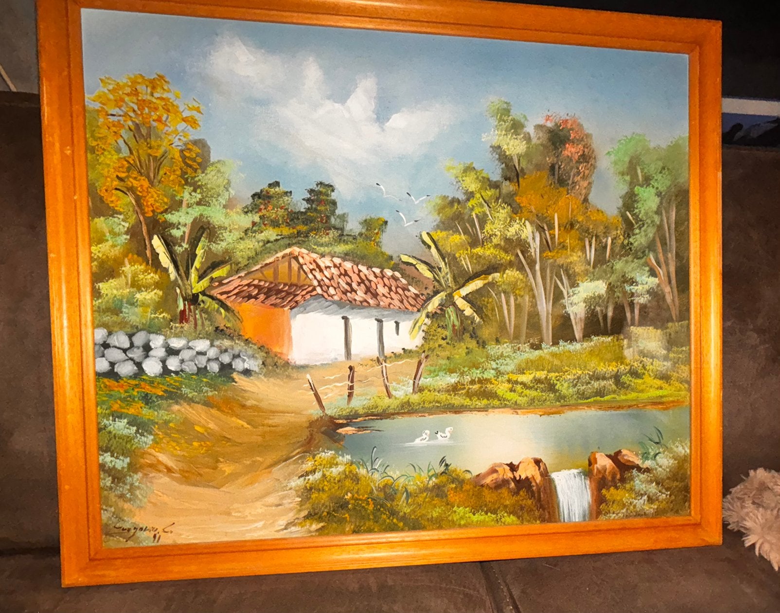Olieverfschilderij 54cm x 64 cm, Ophalen of Verzenden