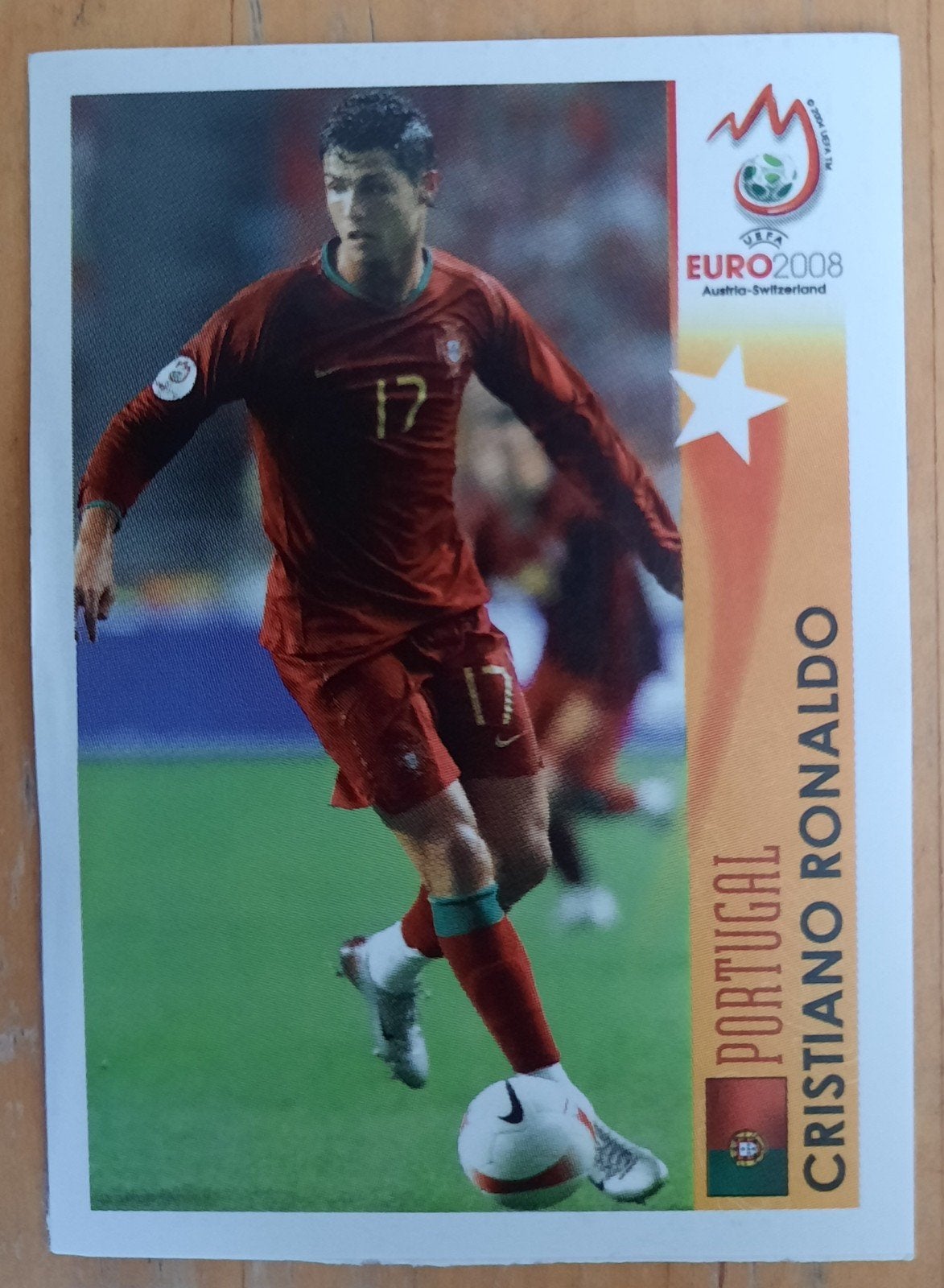 Cristiano Ronaldo Panini Sticker Euro 2008, Verzamelen, Stickers, Ophalen of Verzenden, Zo goed als nieuw, Sport