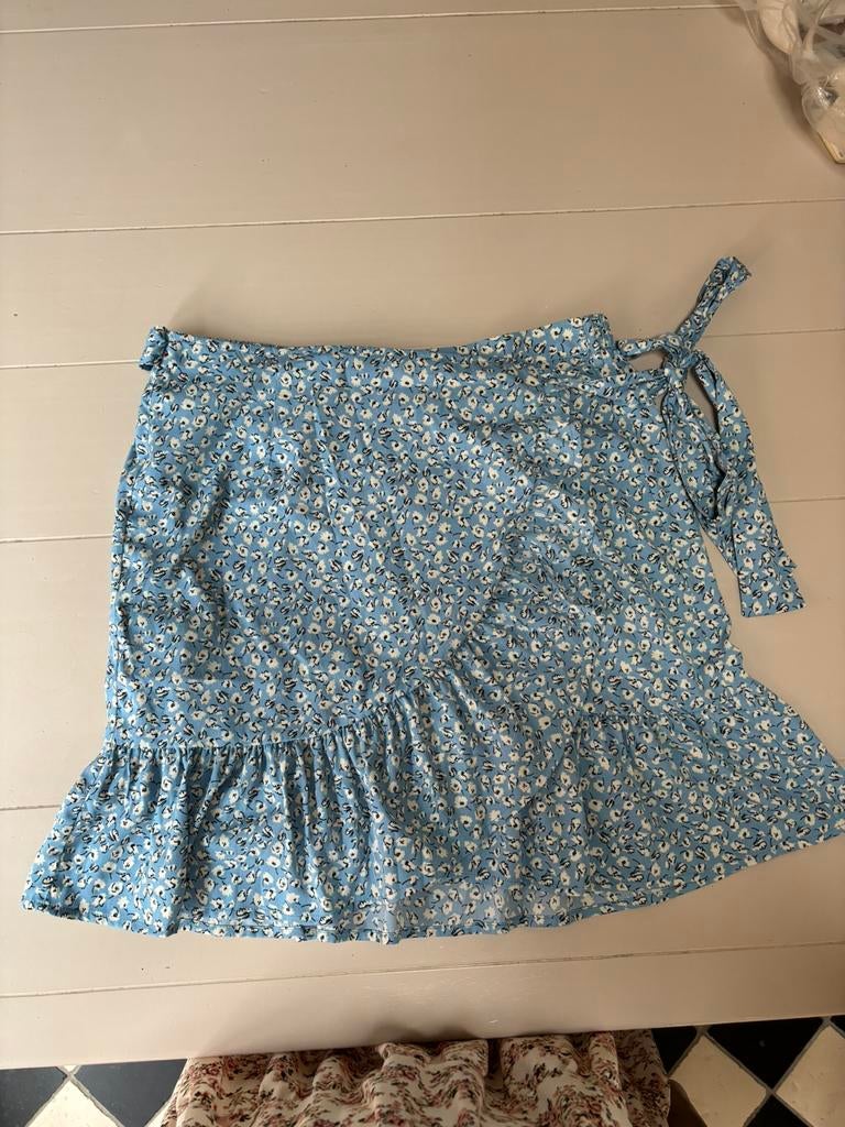 Blauw zomerrokje maat L, Ophalen of Verzenden, Zo goed als nieuw, Blauw, Boven de knie