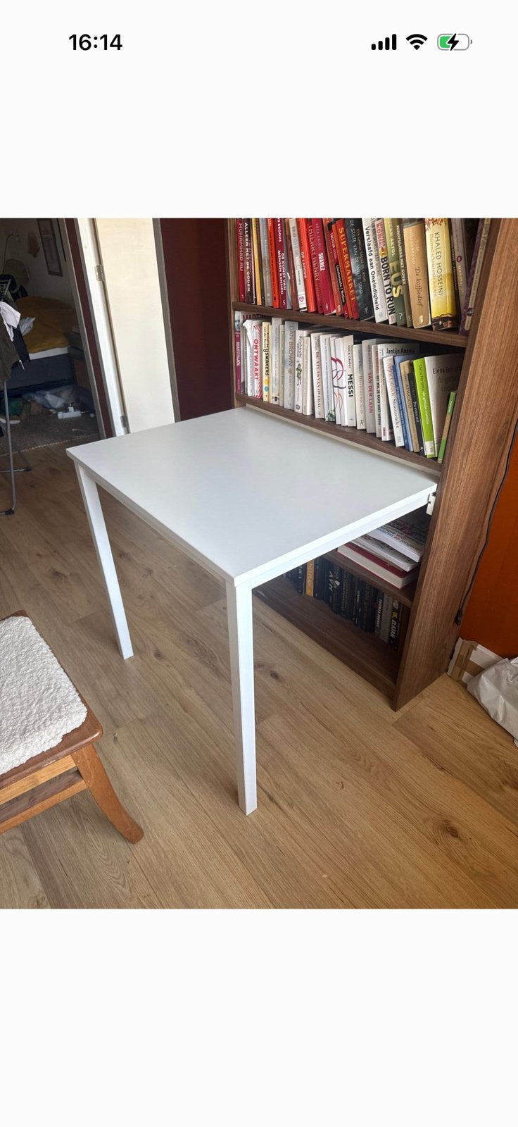 Ikea Billy bureau uitschuifbaar voor in Billy kast wit, Ophalen, Zo goed als nieuw, Rechthoekig, 50 tot 100 cm