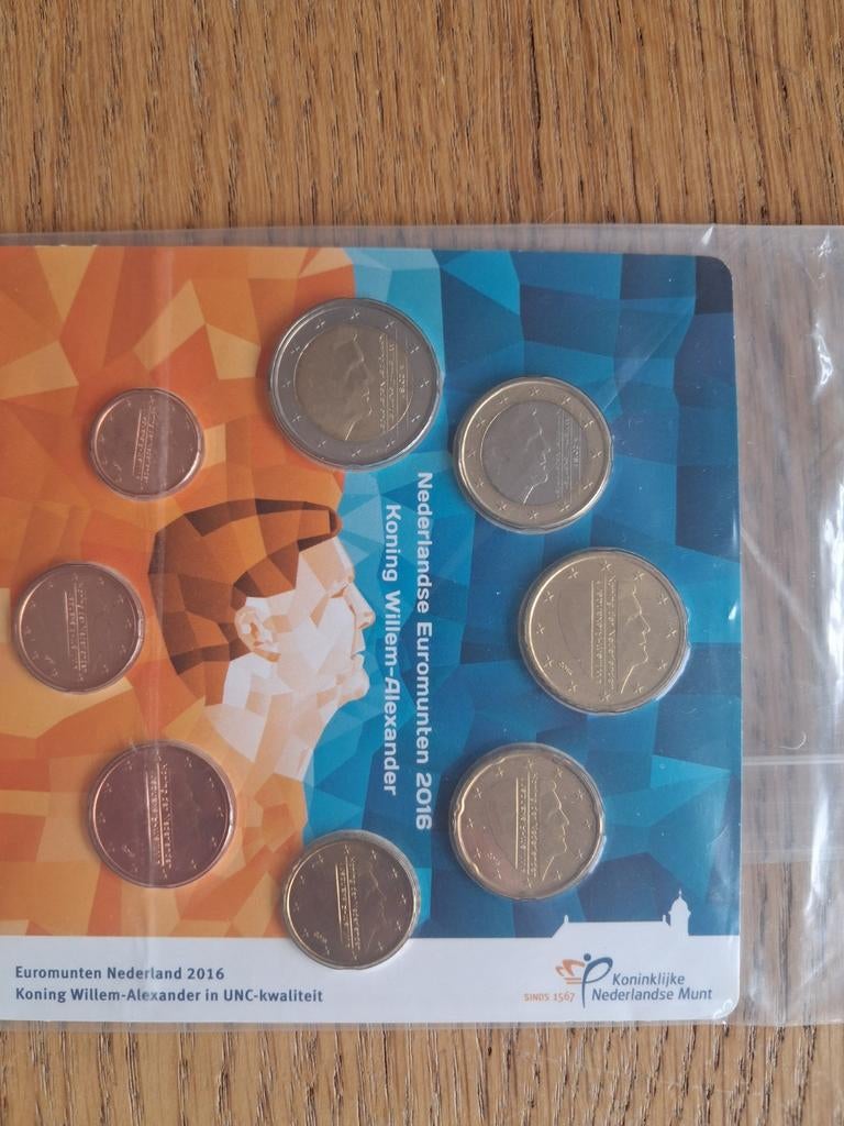 Euromunten Nederland 2016 Koning Willem-Alexander, Ophalen of Verzenden
