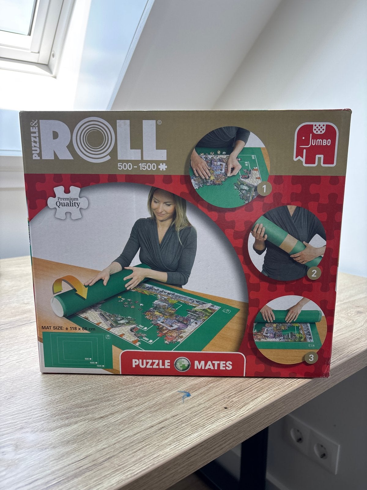 Jumbo Puzzle & Roll Puzzelmat 500-1500 stukjes, Ophalen of Verzenden, 500 t/m 1500 stukjes, Zo goed als nieuw, Legpuzzel