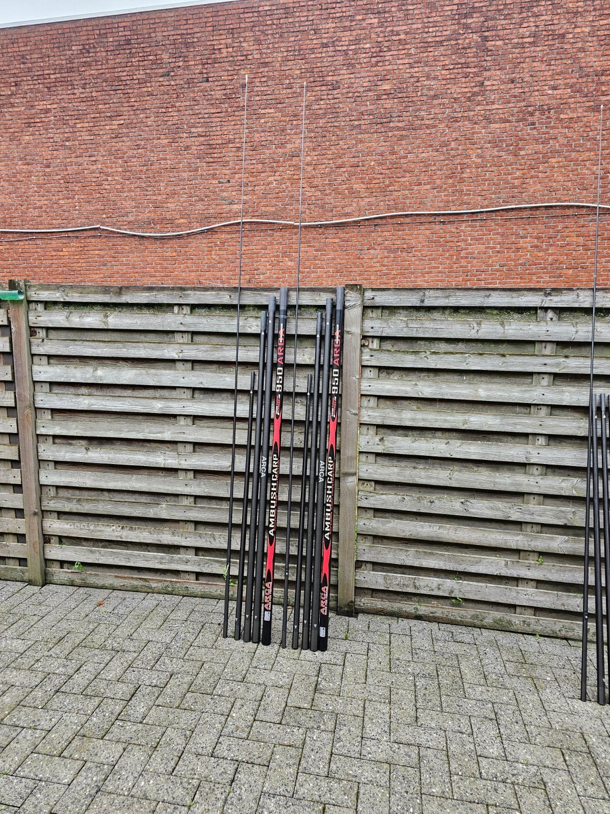 2xarca ambush carp 9,5mt, Watersport en Boten, Ophalen, Vaste hengel