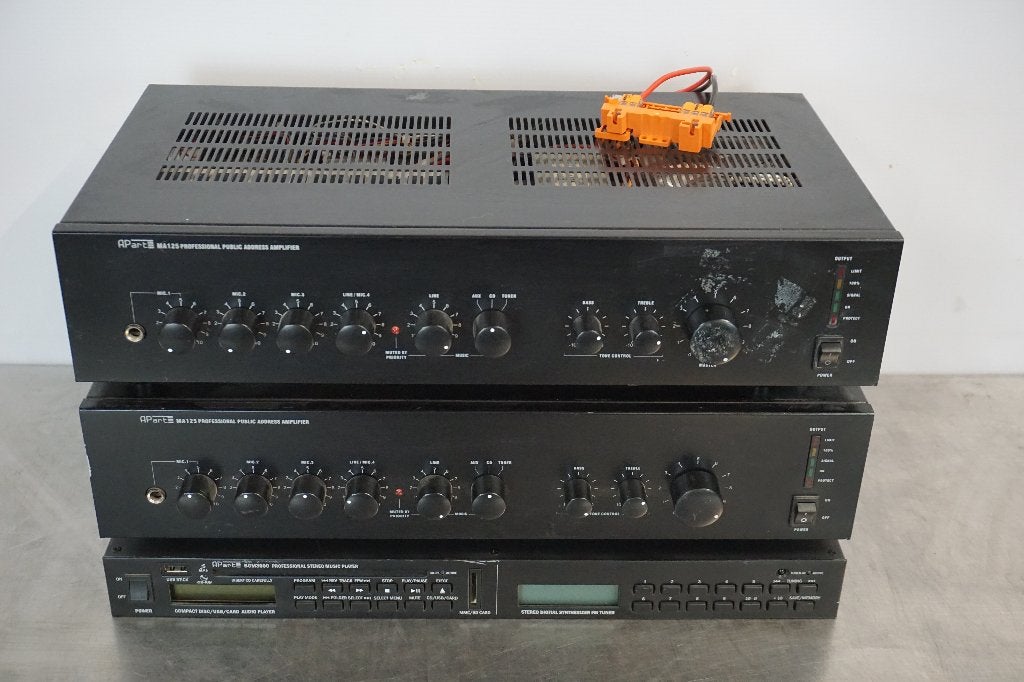 Apart MA125 Amplifier versterker + BGM3000, Ophalen, Gebruikt, 120 watt of meer, Overige merken