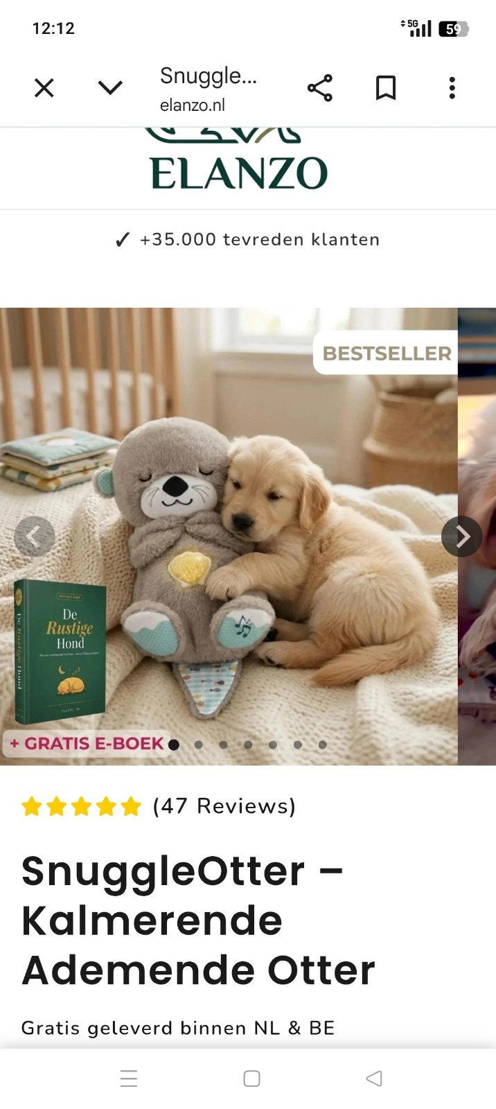 Snuggle Otter voor puppy, Ophalen of Verzenden, Nieuw