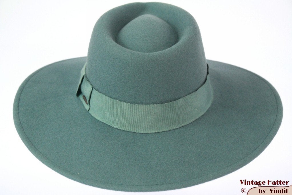Wijde dames gleufhoed Brixton Joanna turkoise groen 56,5 new, Kleding | Dames, 56 of 57 cm (M, 7 of 7⅛ inch), Hoed, Nieuw, Ophalen of Verzenden